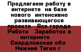 Предлагаем работу в интернете, на базе нового, интенсивно-развивающегося проекта - Все города Работа » Заработок в интернете   . Свердловская обл.,Нижний Тагил г.